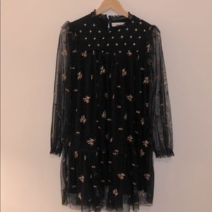 Zara Pleated Floral Dress. Kids Size 13-14.